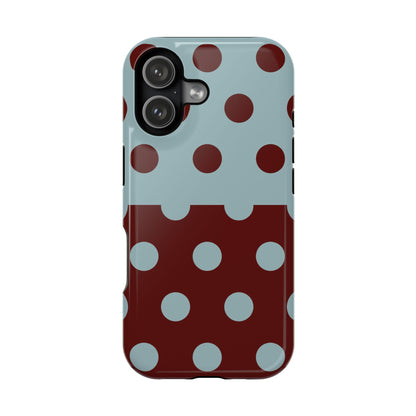 Blue Brown Polka Dot Split Case