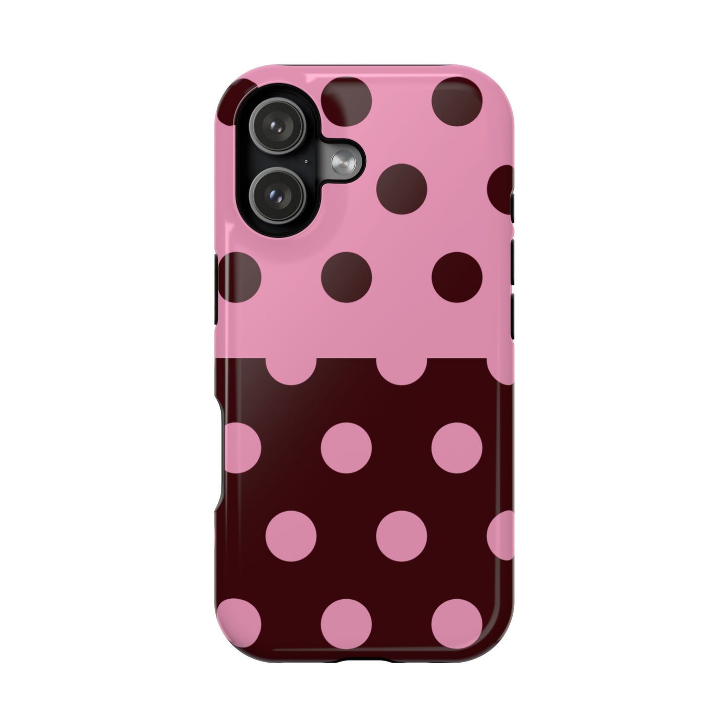 Pink Brown Polka Dot Split Case