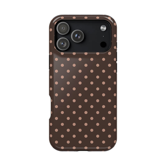 Polka Dot Mocha Case