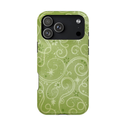 Green Y2K Swirls Case