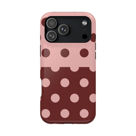 Pink And Red Polka Dot Split