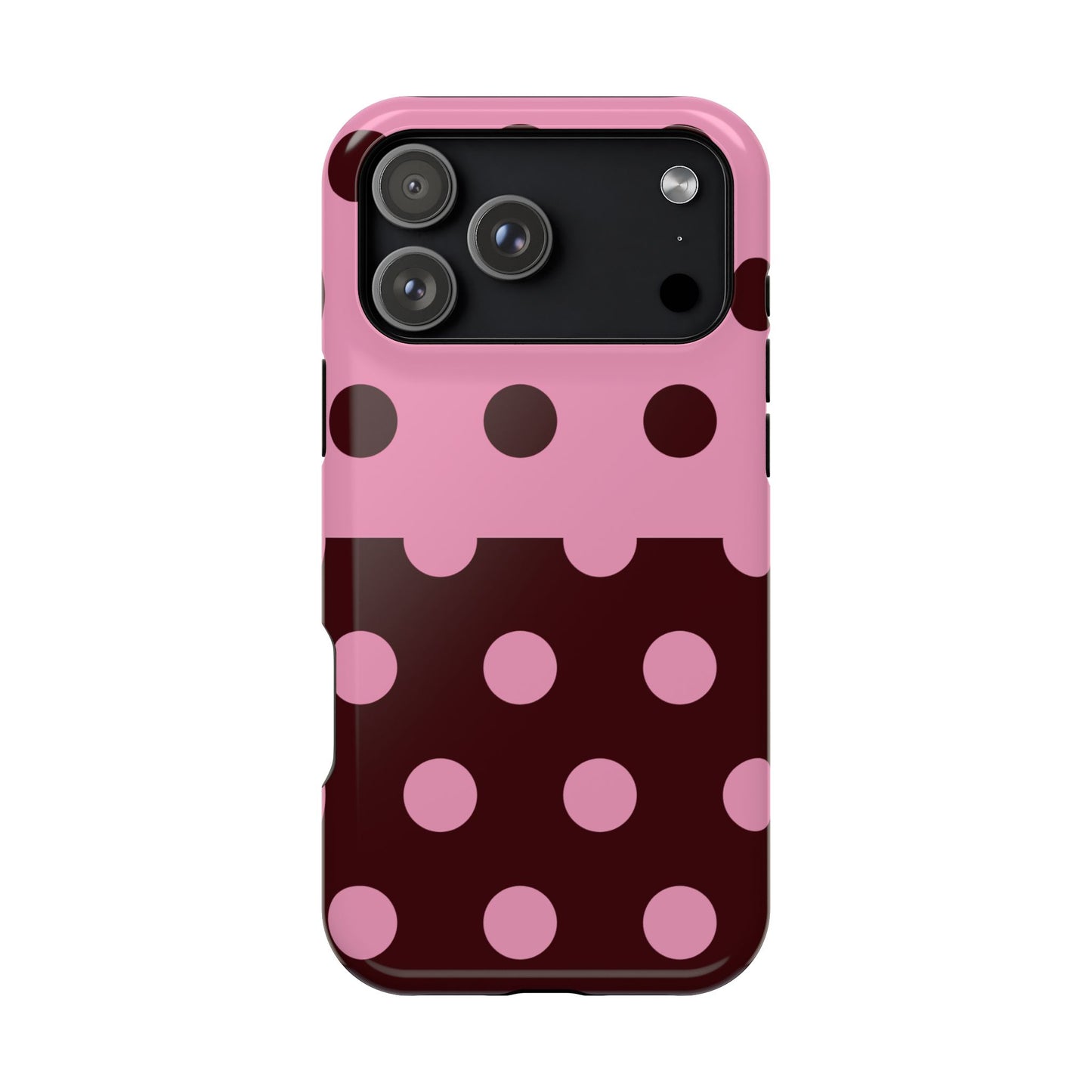 Pink Brown Polka Dot Split Case