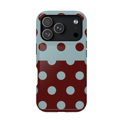 Blue Brown Polka Dot Split Case