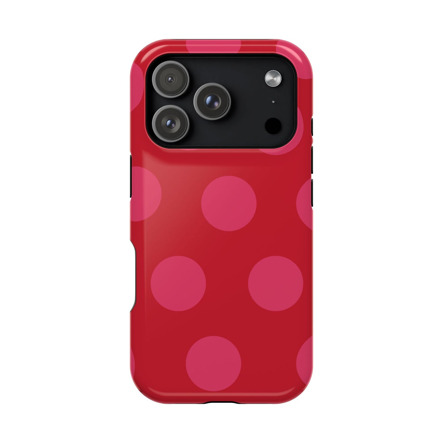 Cherry Pink Large Polka Dots