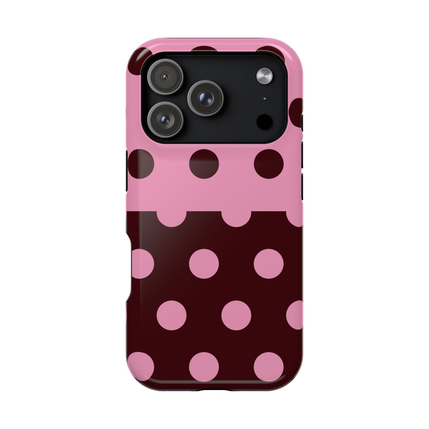 Pink Brown Polka Dot Split Case
