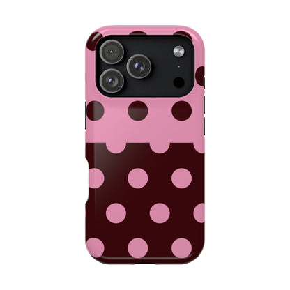 Pink Brown Polka Dot Split Case