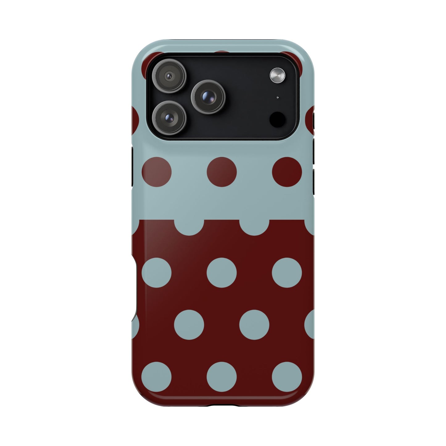 Blue Brown Polka Dot Split Case