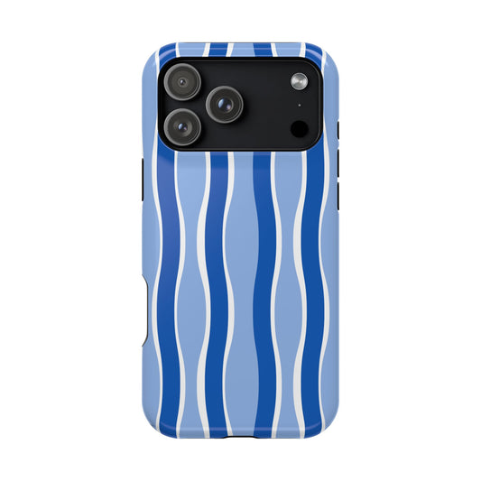 Blue Wavy Stripes