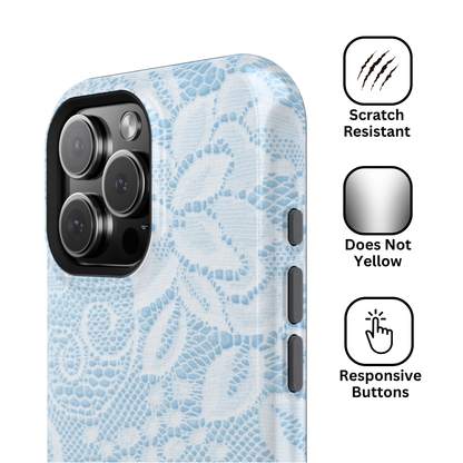 Sky White Lace Pattern Case