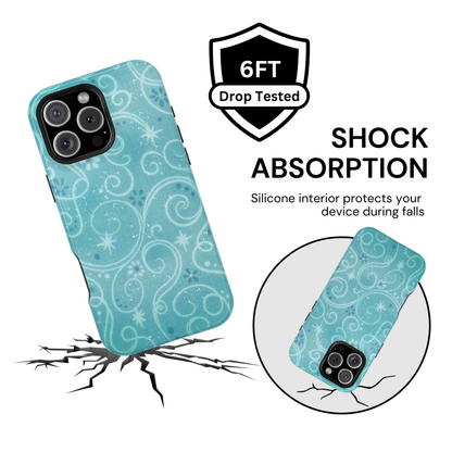 Blue Y2K Swirls Case