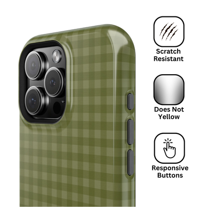 Olive Gingham Case