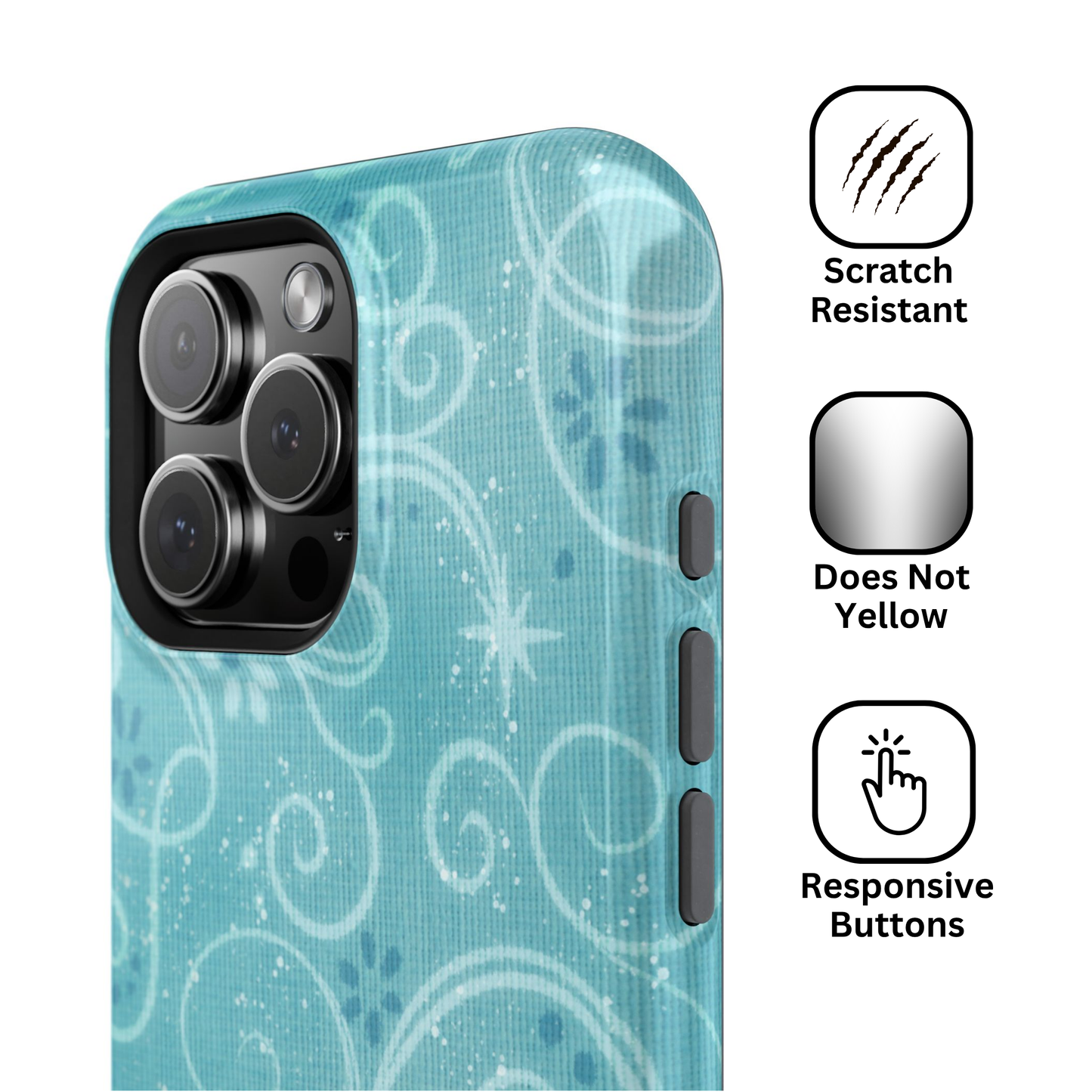 Blue Y2K Swirls Case