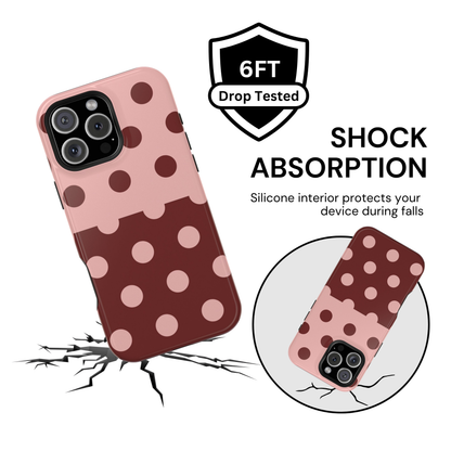 Pink And Red Polka Dot Split