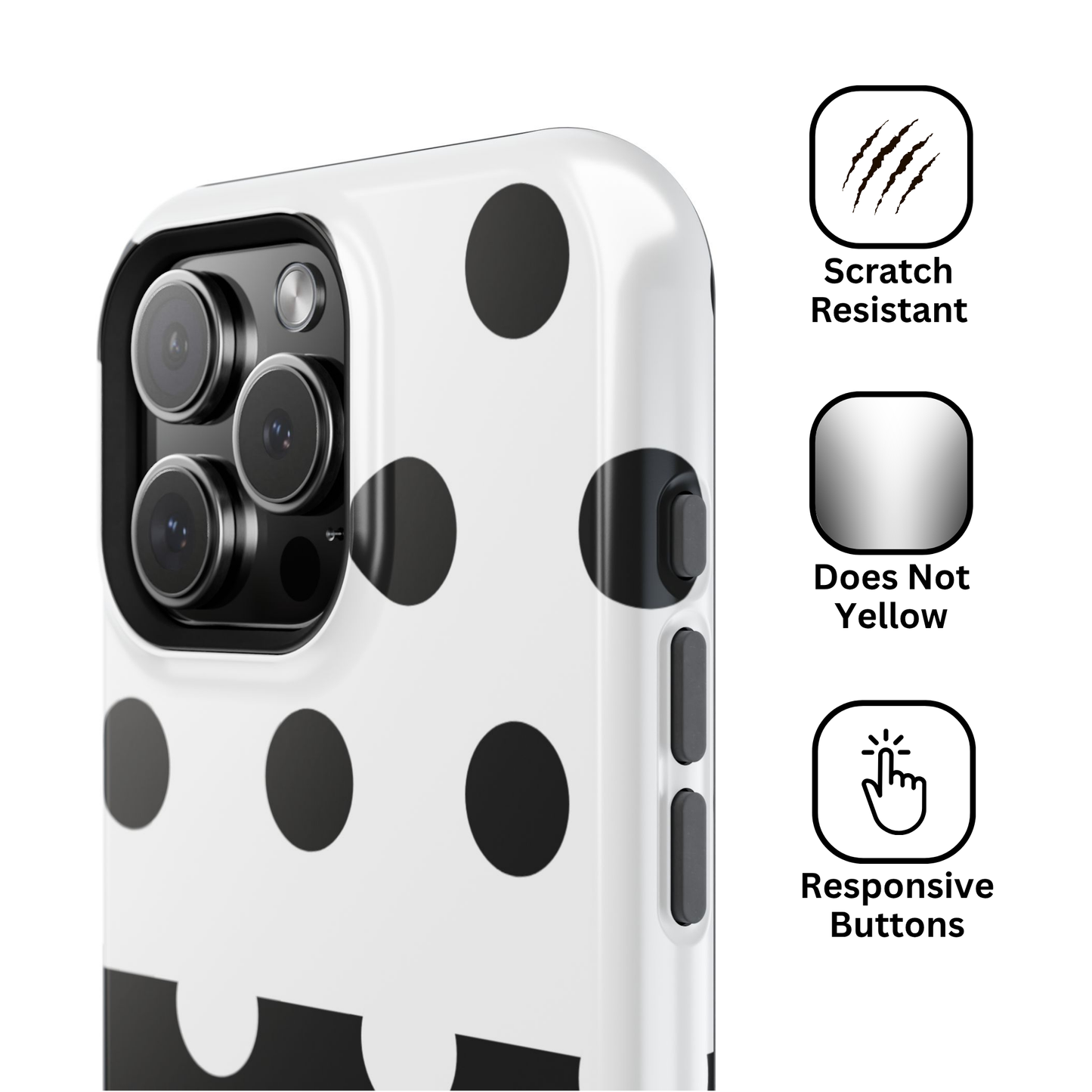 White And Black Polka Dot Split