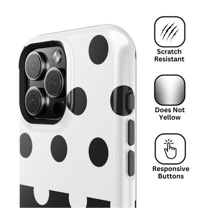 White And Black Polka Dot Split