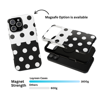 White And Black Polka Dot Split