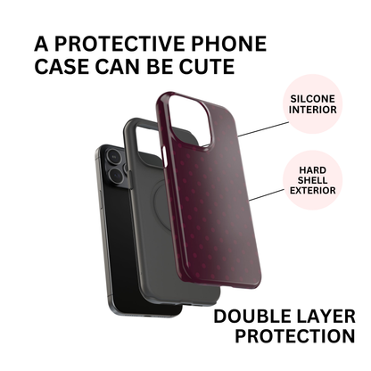 Red Wine Polka Dot Case
