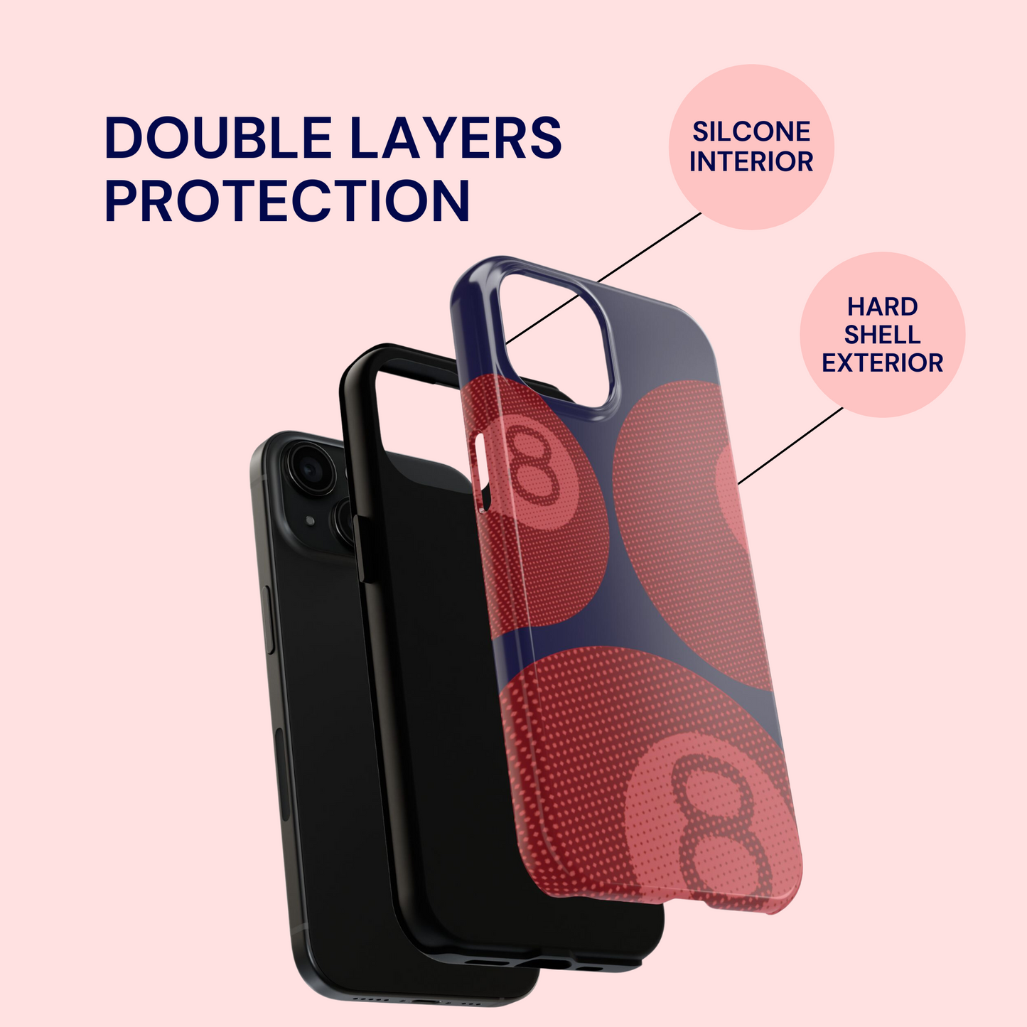 8-Ball Red & Blue Phone Case
