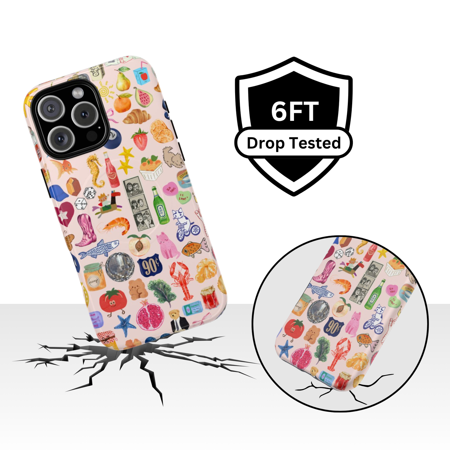 Pink Summer Collage Phone Case