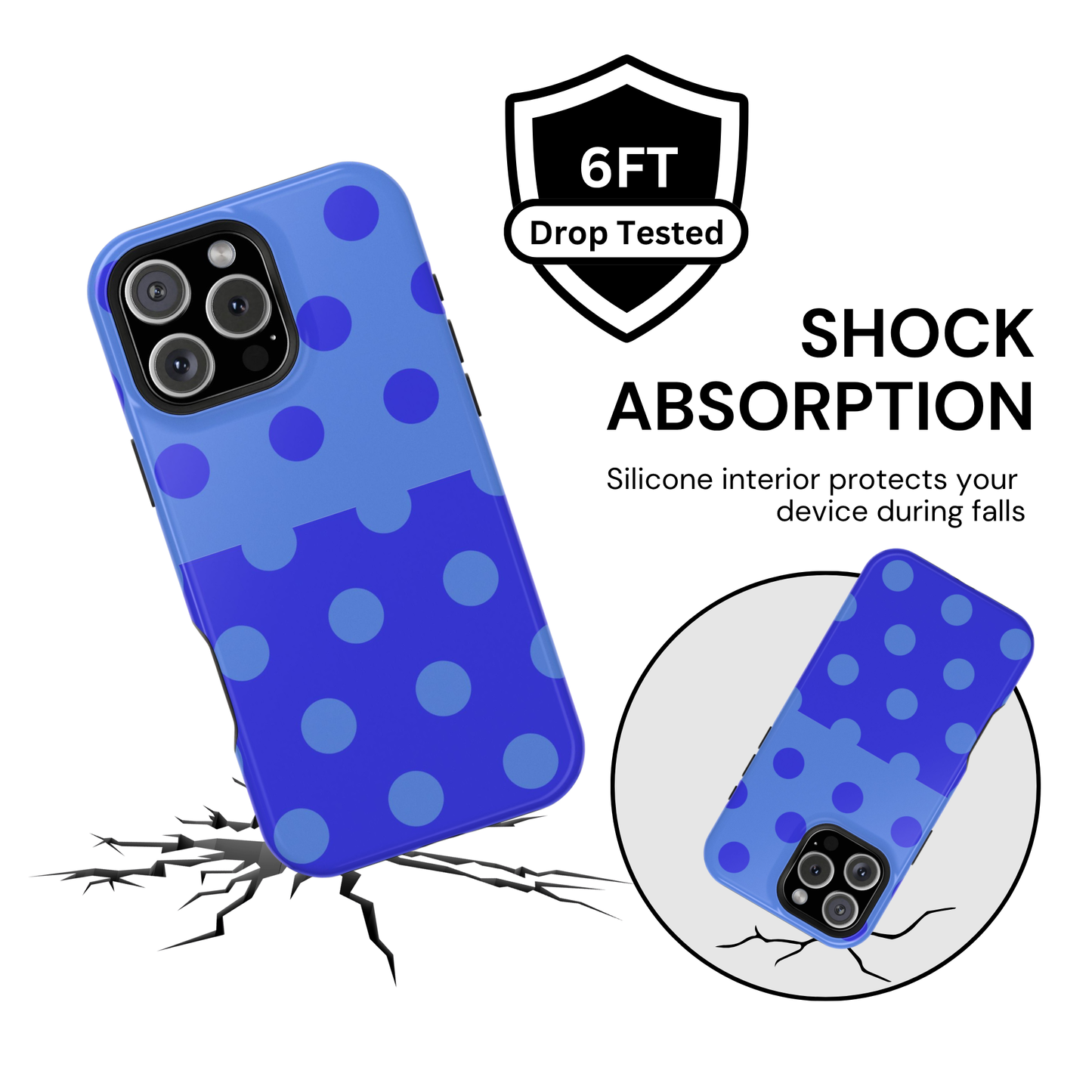 Blue Polka Dot Split