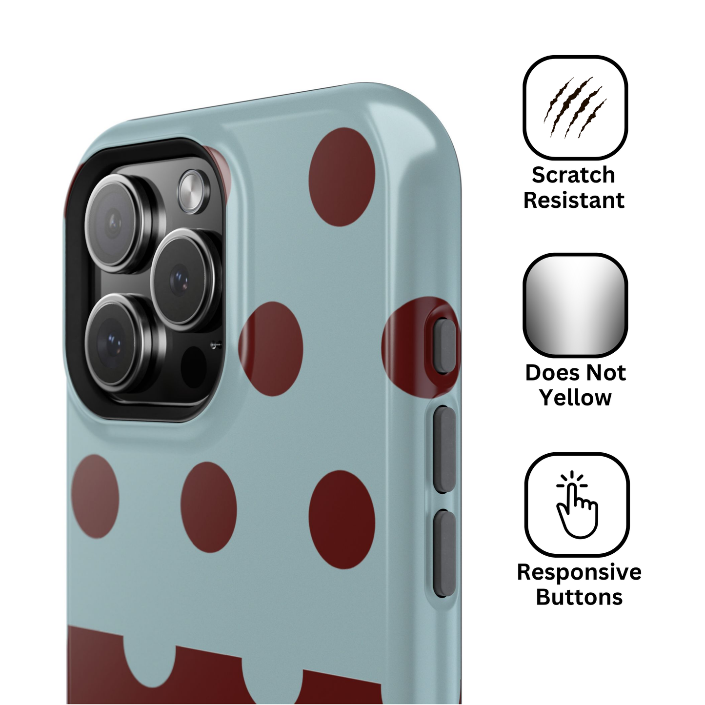 Blue Brown Polka Dot Split Case