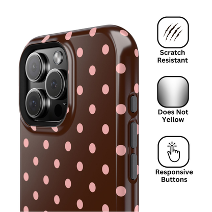 Pink Mocha Polka Dots