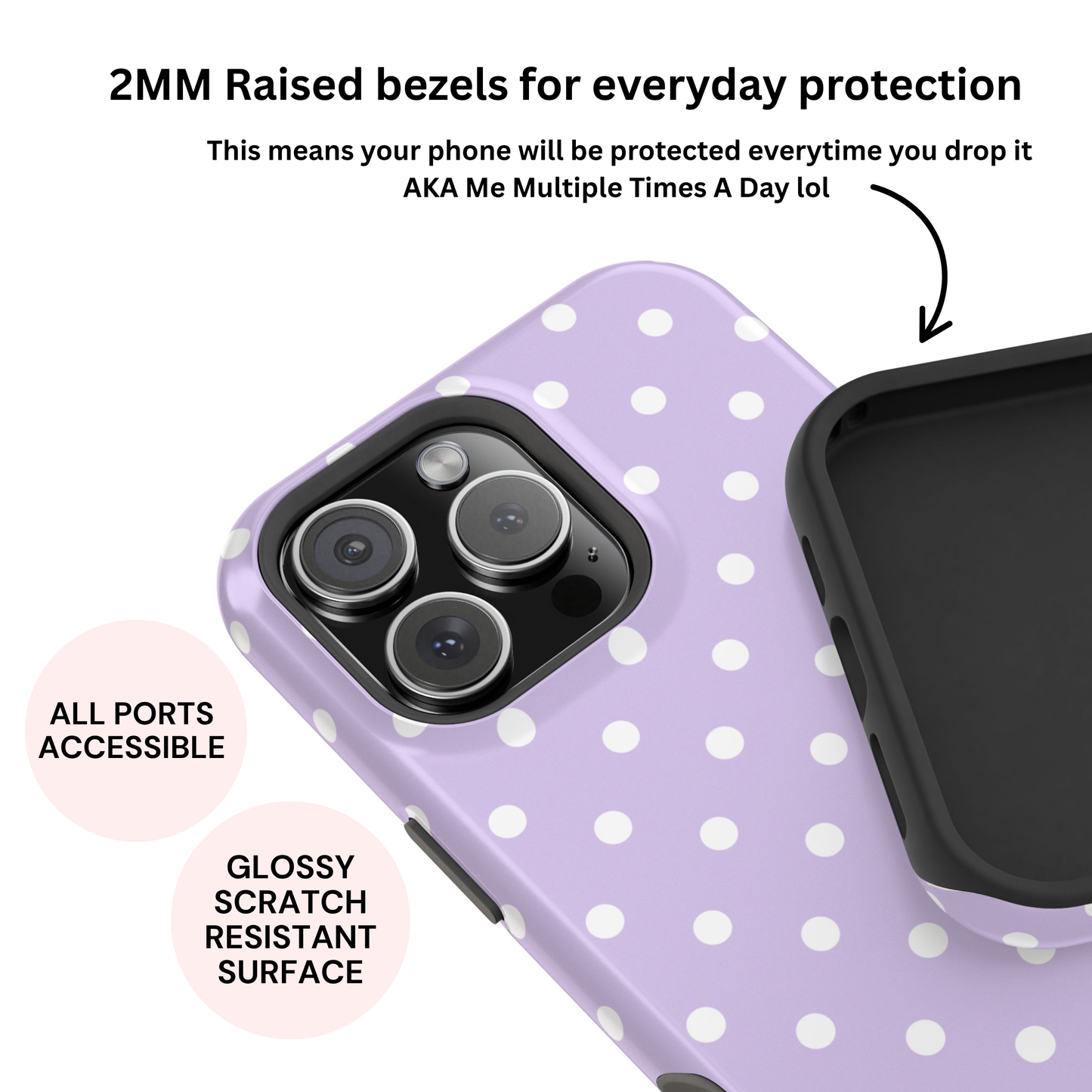 Lavender Polka Dot Case