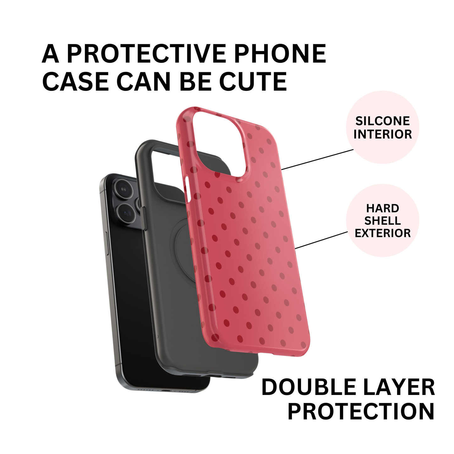 Watermelon Pink Polka Dot Case