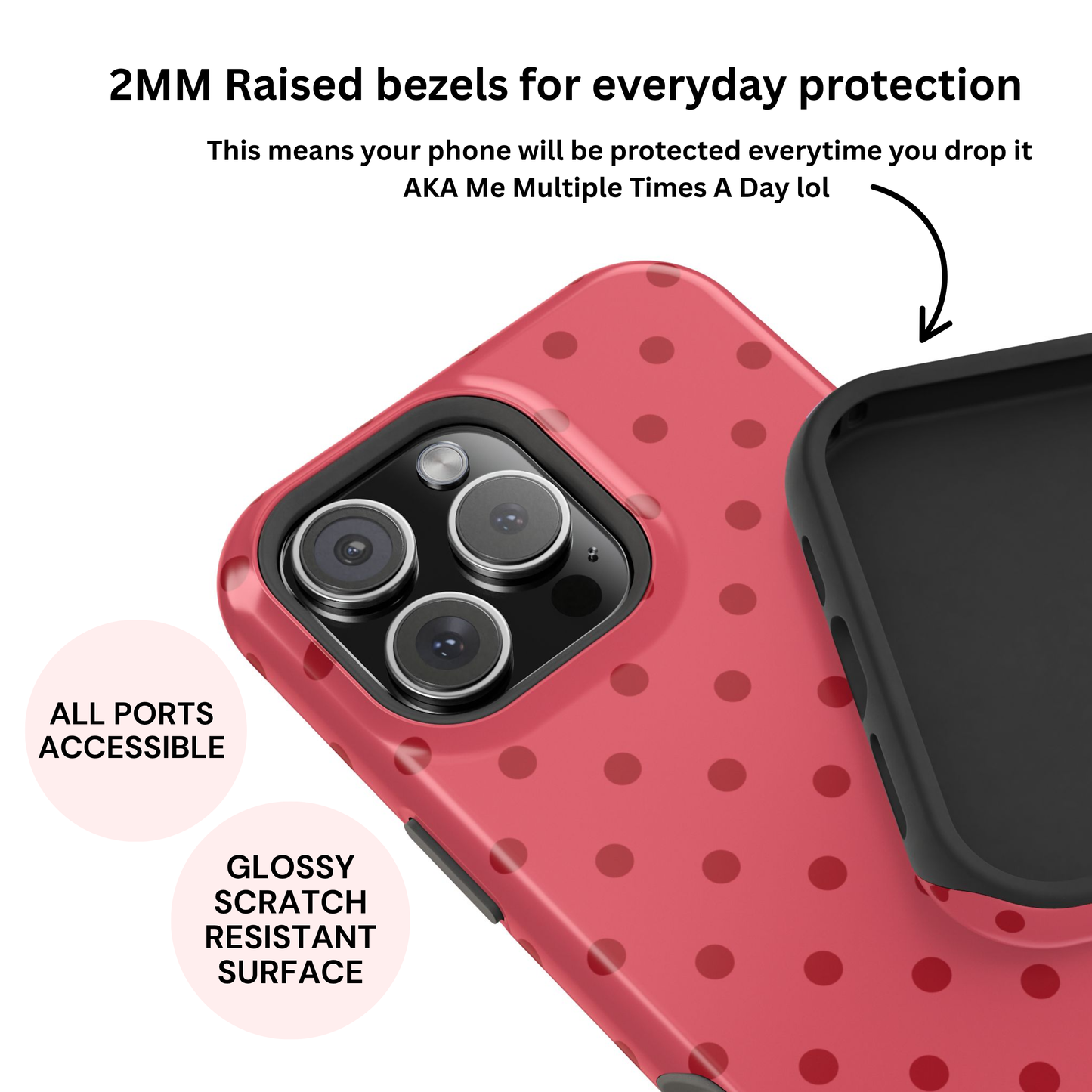 Watermelon Pink Polka Dot Case