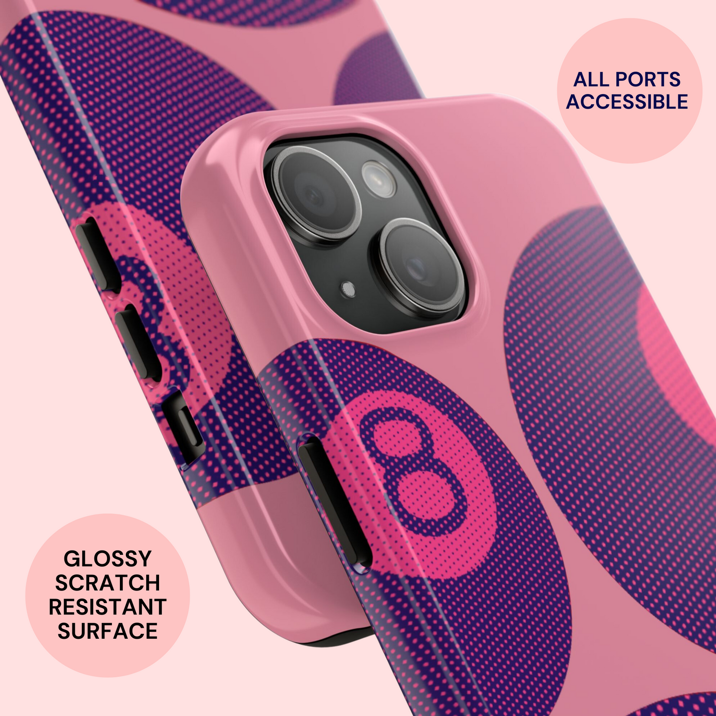 8 Ball Fuchsia Case