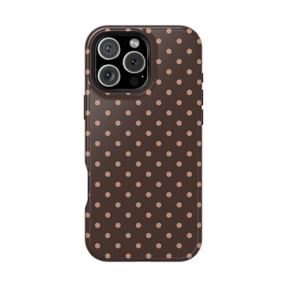 Polka Dot Mocha Case