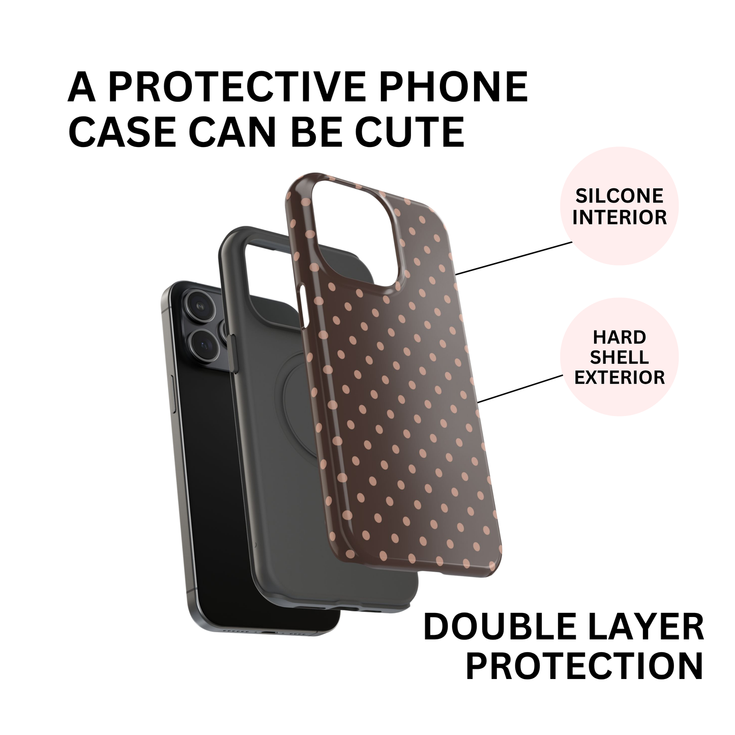 Polka Dot Mocha Case