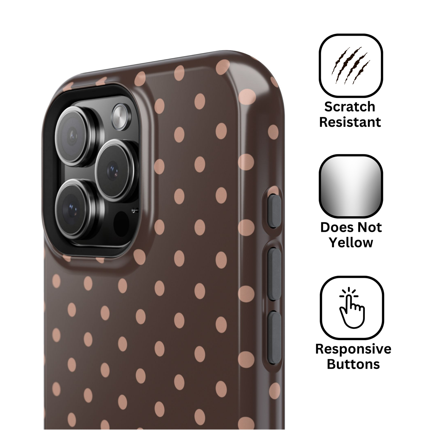 Polka Dot Mocha Case