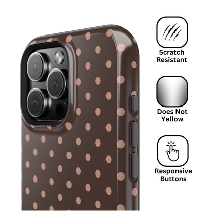 Polka Dot Mocha Case