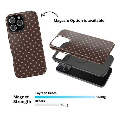 Polka Dot Mocha Case