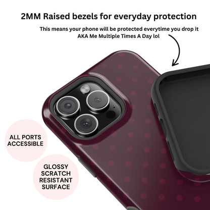 Red Wine Polka Dot Case