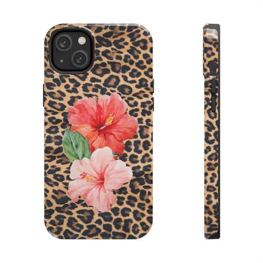 Sunset Hibiscus Cheetah Case