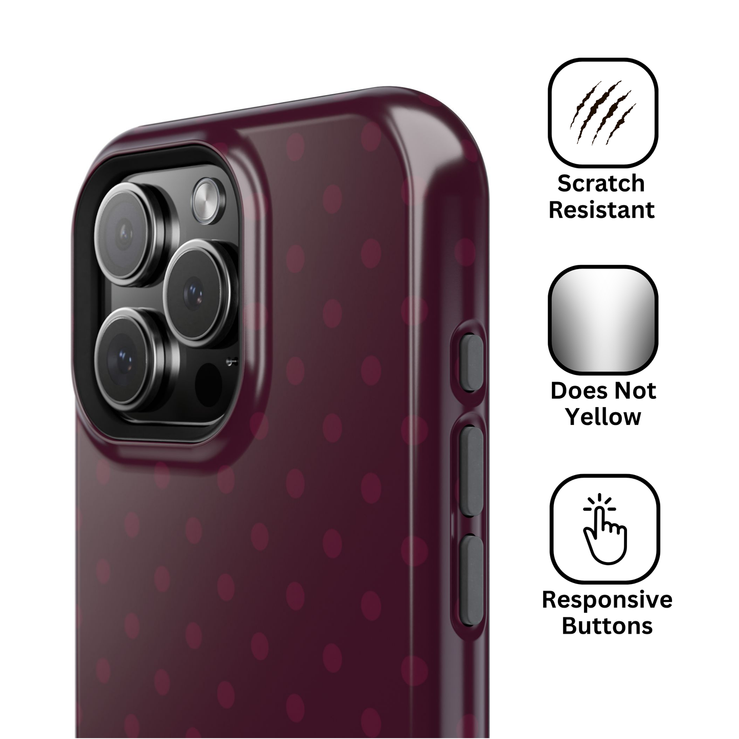 Red Wine Polka Dot Case