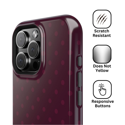 Red Wine Polka Dot Case