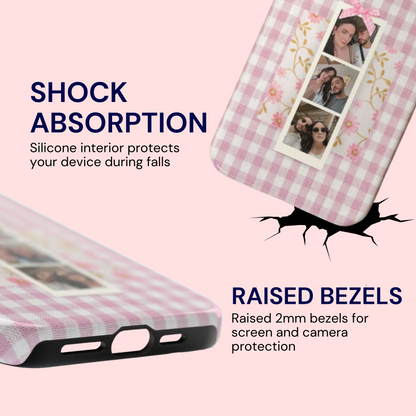 Pink Gingham PhotoStrip Custom Case