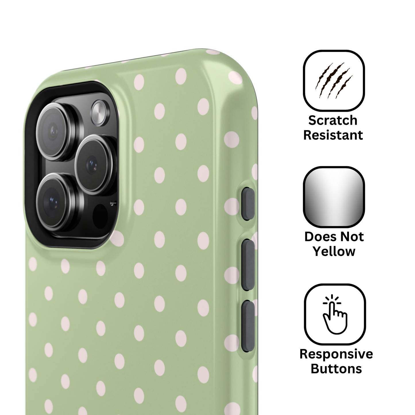 Polka Dot Matcha Case