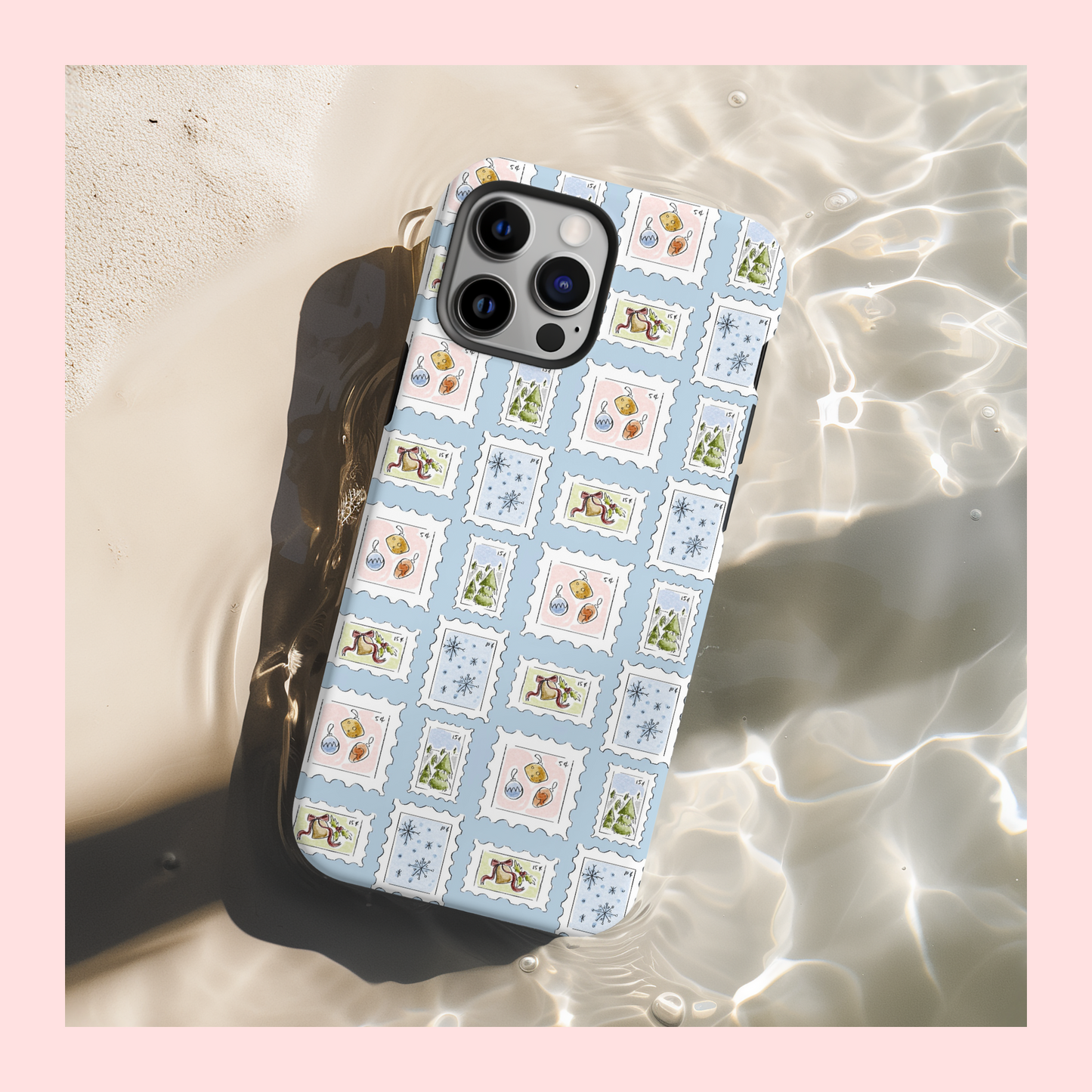 Winter Blues Stamp Phone Case