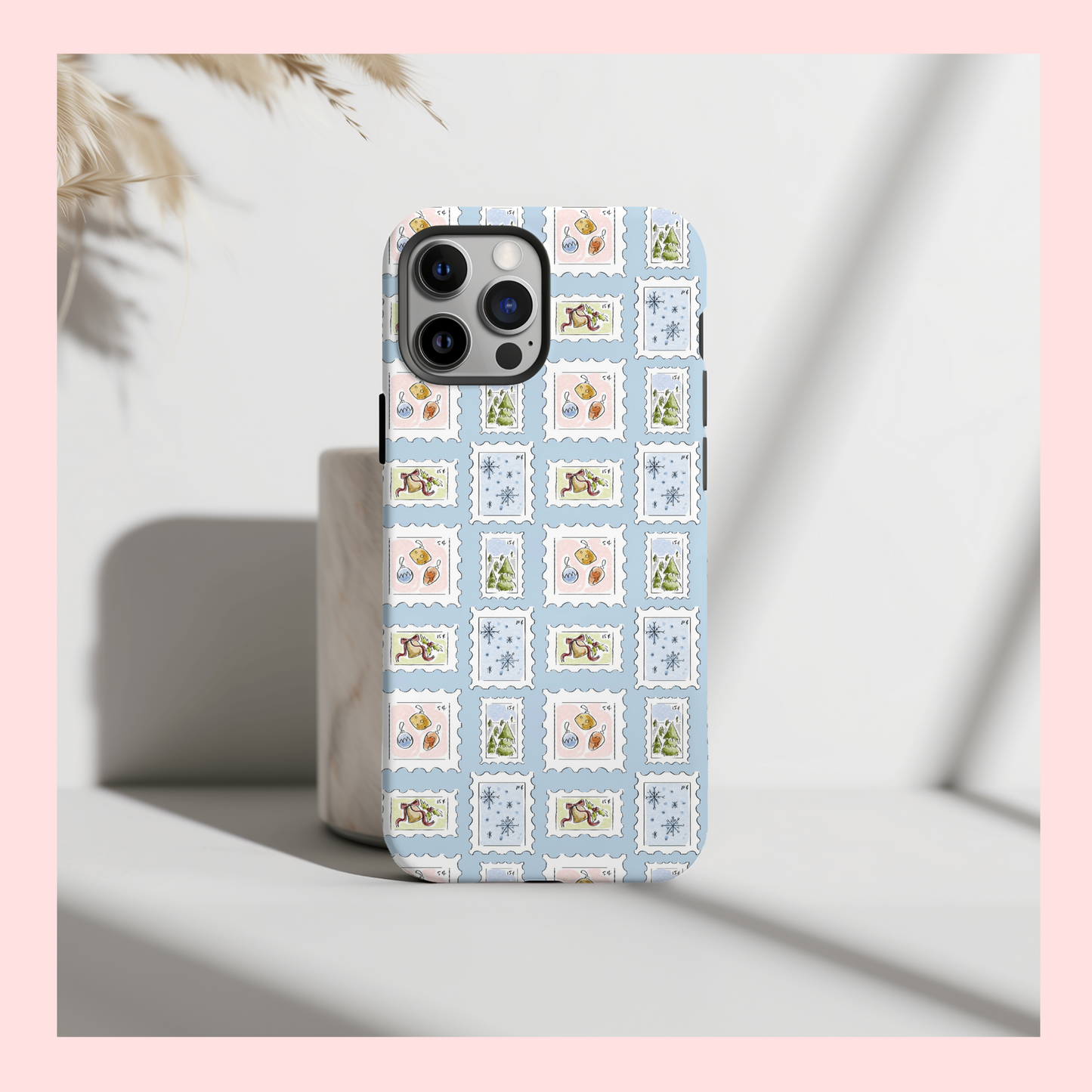Winter Blues Stamp Phone Case