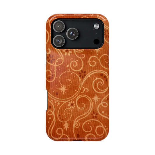 Orange Y2K Swirls