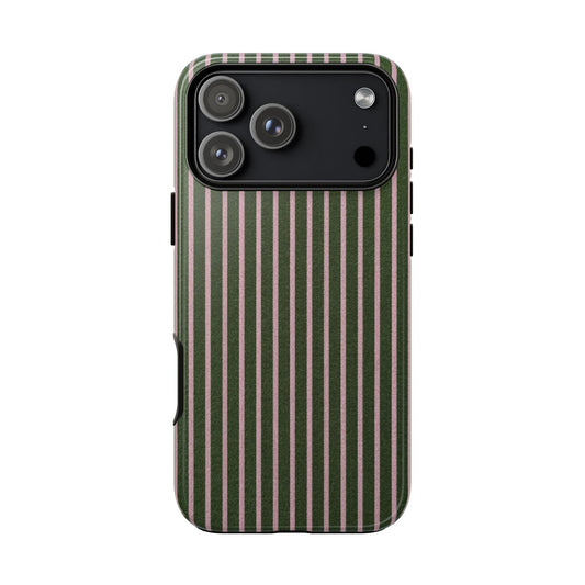 Matcha Pink Thin Stripes