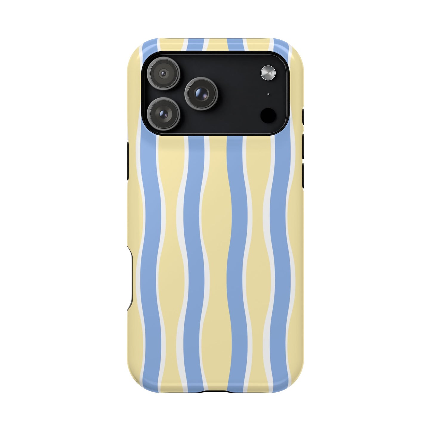 Yellow & Blue Wavy Stripes