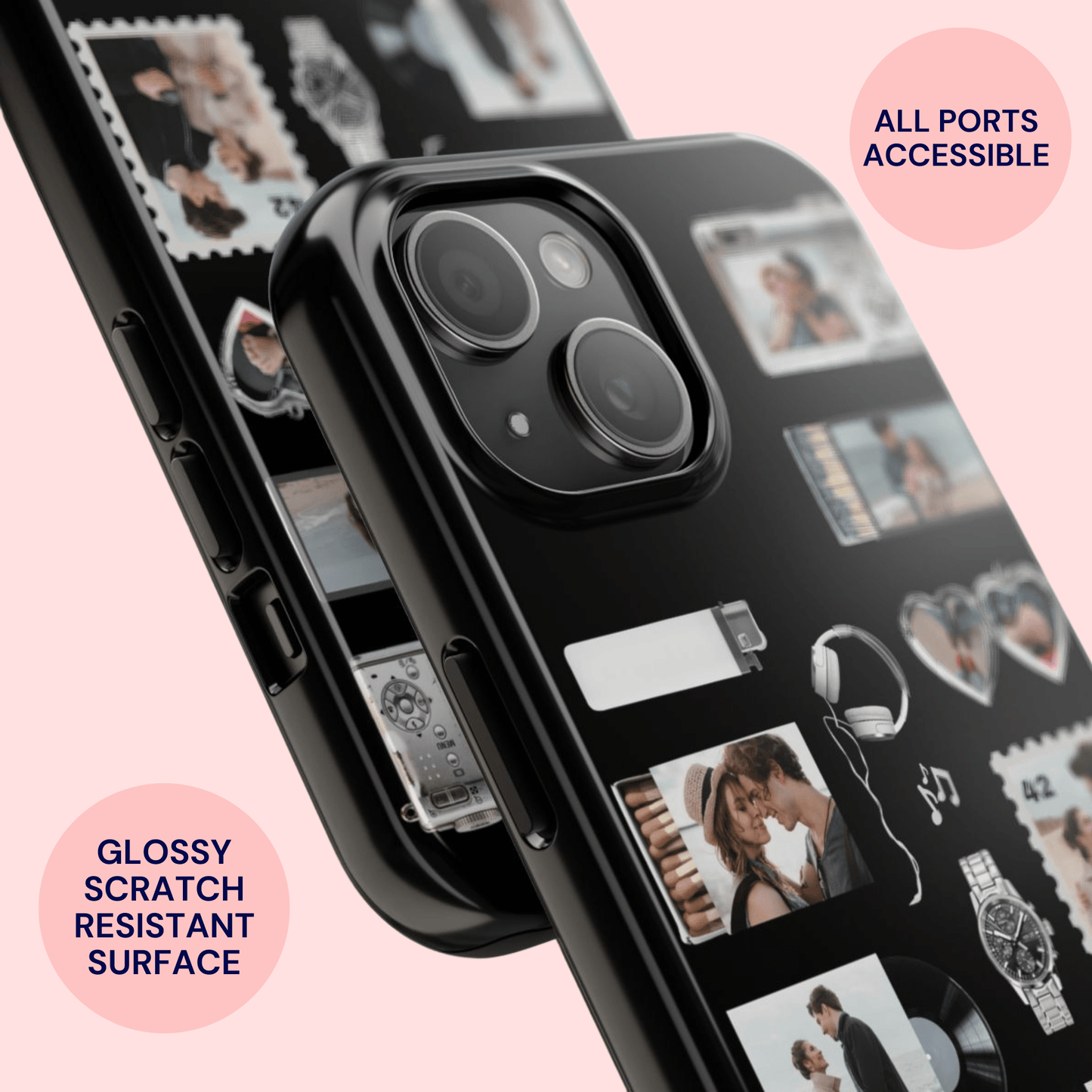 Black Mixtape Memories Custom Case - Layreen Cases