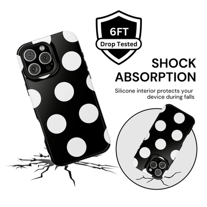 Black White Large Polka Dots - Layreen Cases