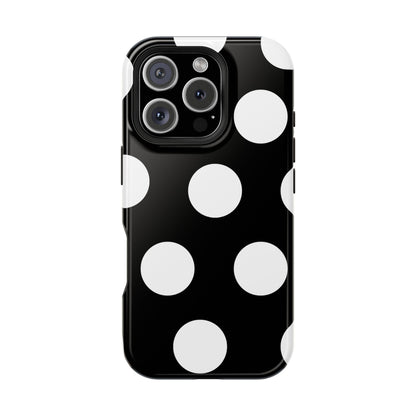 Black White Large Polka Dots - Layreen Cases