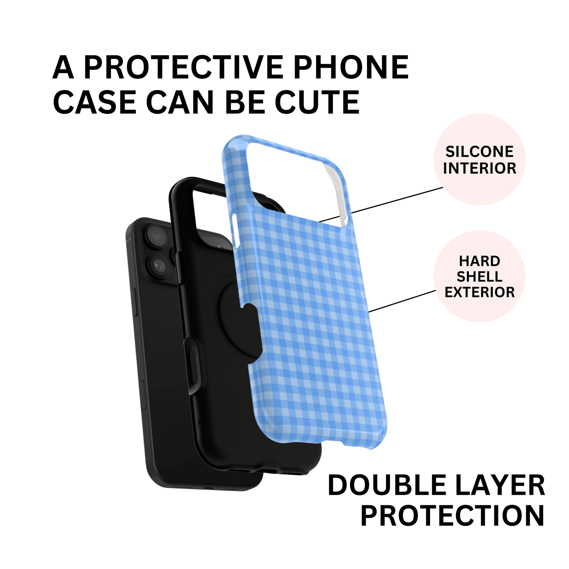 Blue Gingham Case - Layreen Cases